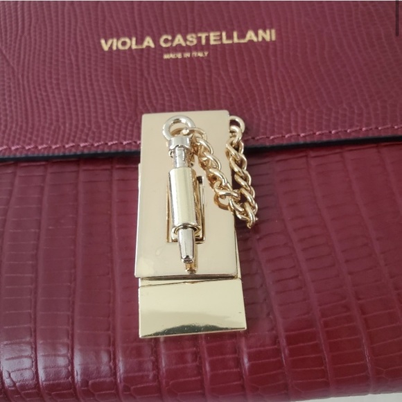 Gorgeous Red Leather Viola Castellani Purse MADE IN ITALY - Picture 6 of 16